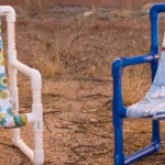 Cadeira infantil de tubos de PVC é diferente, mas fácil de ser feita (Foto: quelinda-crafts.blogspot.com.br)
