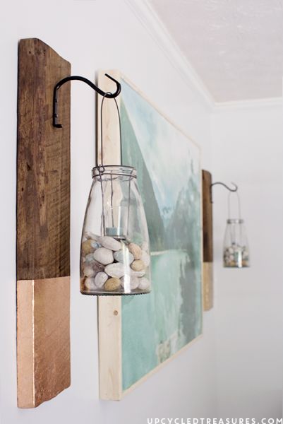 Decoração de parede com reciclagem é barata, mas linda (Foto: upcycledtreasures.com) 