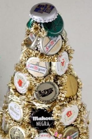 5 Ideias de Árvore de Natal de Tampinha de Garrafa