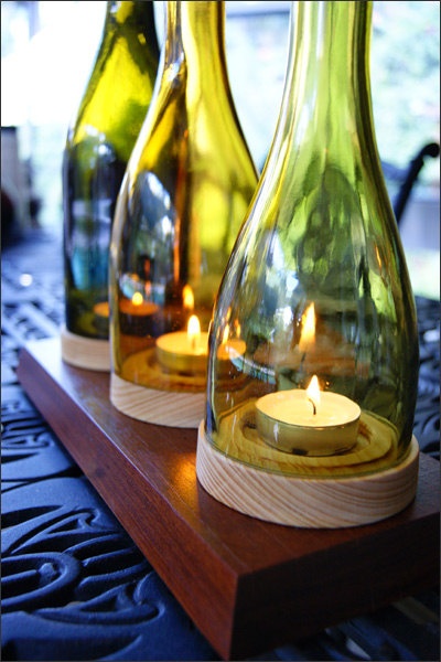 Decorações baratas para fazer com garrafas de vinho não faltam (Foto: homesthetics.net) 