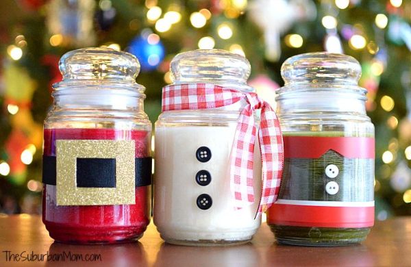 Ideias de Artesanatos de Natal com Potes de Vidro Reciclado