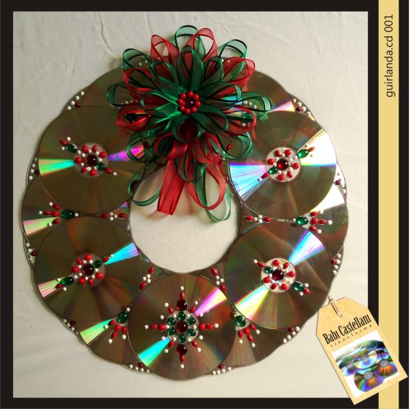 Ideias para Decoração de Natal com Reciclagem de CD