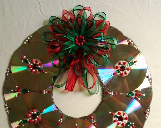 Ideias para Decoração de Natal com Reciclagem de CD