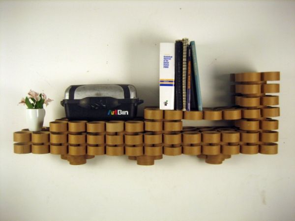 A decoração com tubos de papelão reciclado é sustentável e linda (Foto: coroflot.com)