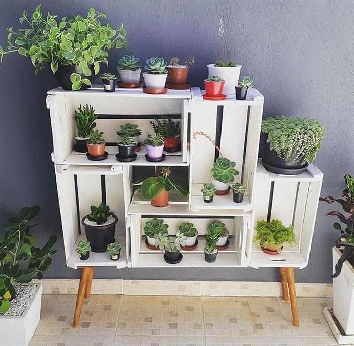 moveis de plantinhas com caixote