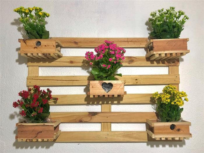 floreira de parede com pallet