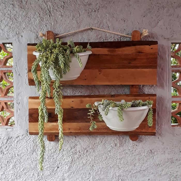 floreira pallet parede