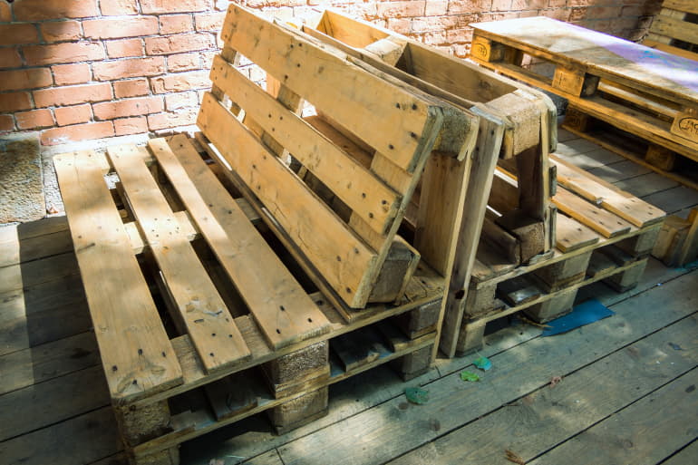 banco pallet rustico